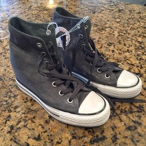 NWOT Converse High Tops with Hidden Wedge